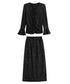 Shiny Gathered Top & Skirt
